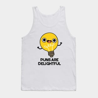 Puns Are Delightful Cute Bulb Pun Tank Top